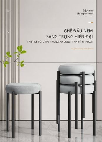 Ghế Đệm Vải Nhung GAPI - GM78