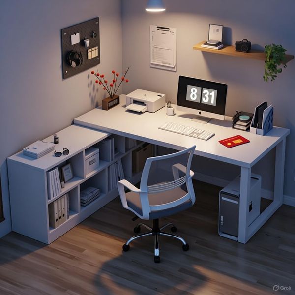 Bàn Làm Việc Thông Minh Gỗ MDF kết hợp Kệ Sách Đa Năng GAPI - GM131