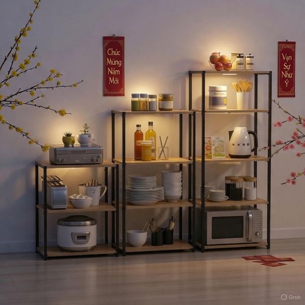 Kệ Nhà Bếp Bobu GAPI 3-5 Tầng Gỗ MDF - GM05