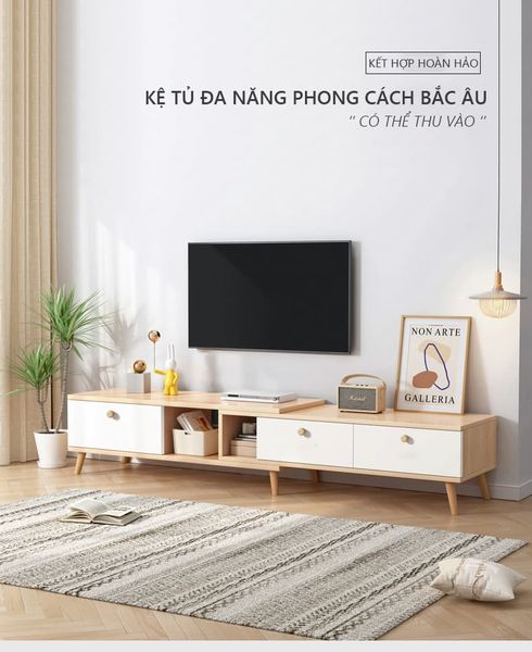 Kệ Tivi Phòng Khách Thông Minh Thay Đổi Kích Thước GAPI - GP218