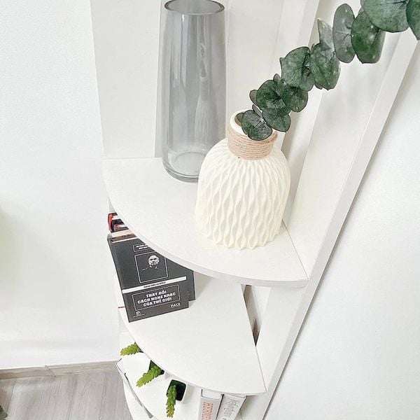 Kệ Góc Đa Năng Corner 5F Gỗ MDF Màu Trắng-Vân Gỗ - GP115