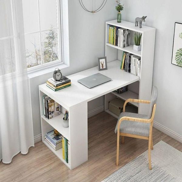 Bàn Làm Việc, Bàn Học, Bàn Gỗ MDF Thông Minh kèm kệ sách đa năng, hiện đại GAPI - GP04