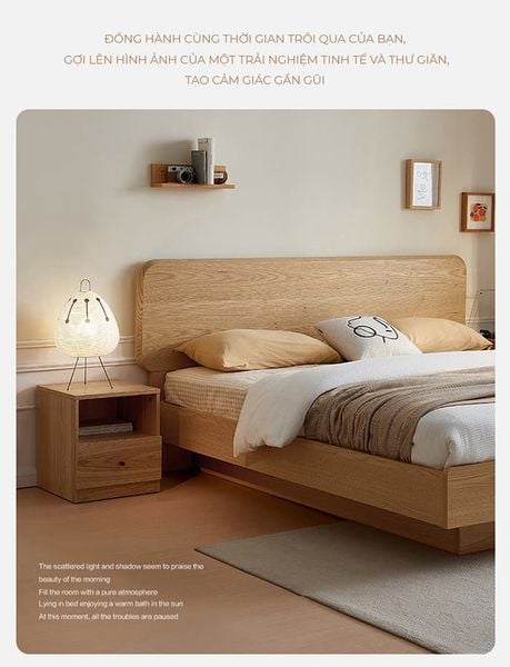 Tủ đầu giường gỗ công nghiệp 1 ngăn kéo và 1 hộc mở tiện lợi - GP343