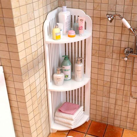 Kệ Góc Tường 3 Tầng GAPI Màu Trắng Ngà - IG121