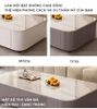 Bàn Trà Sofa Mặt Đá  Bọc Da – Sang Trọng, Hiện Đại - GM167 - Hết hàng