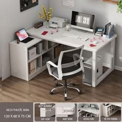 Bàn Làm Việc Thông Minh Gỗ MDF kết hợp Kệ Sách Đa Năng GAPI - GM131