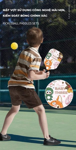 Vợt Pickleball Trẻ Em GAPI Nhẹ, Bền, An Toàn, Dễ Sử Dụng - PK08