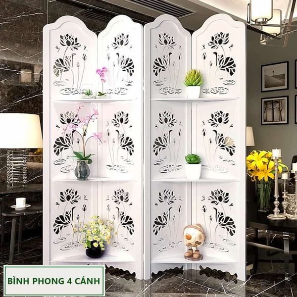 [Giảm giá 60%] Bình Phong Hoa Sen Có Kệ GAPI - IG478