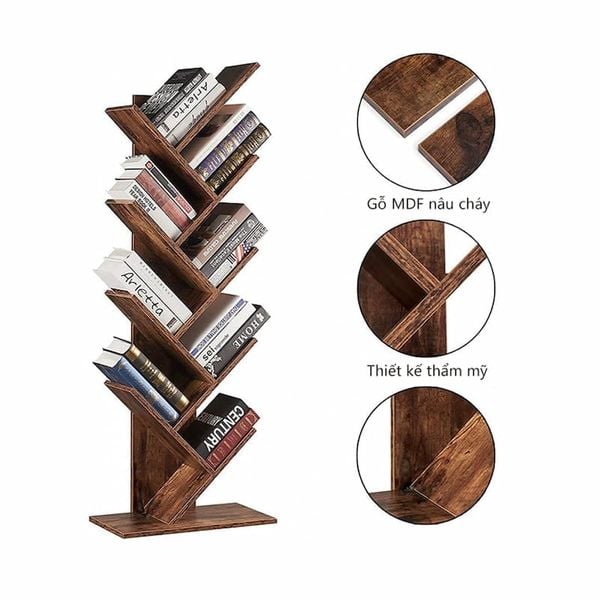 Kệ Sách GAPI Hình Cây 9 Tầng Nhiều Màu - GP03