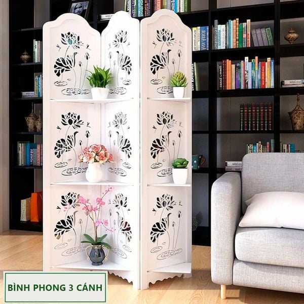 [Giảm giá 60%] Bình Phong Hoa Sen Có Kệ GAPI - IG478
