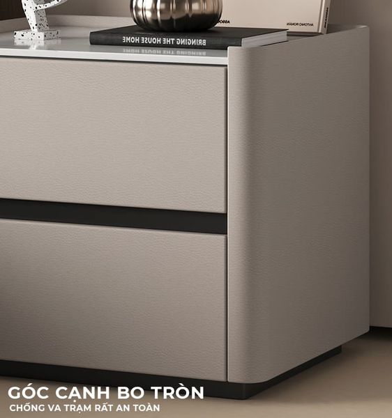 Tab đầu giường bọc da cao cấp 2 ngăn kéo tiện dụng - GM153