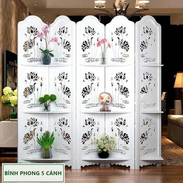 [Giảm giá 60%] Bình Phong Hoa Sen Có Kệ GAPI - IG478