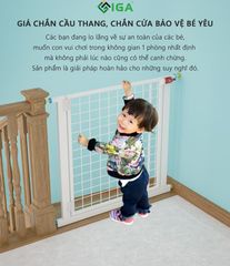 [Giảm giá 60%] Thanh chắn cầu thang cho bé Stair fence Kid khung trắng GAPI - GM32