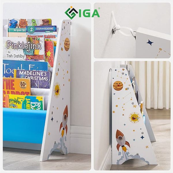 Kệ Sách Sắc Màu GAPI Cho Bé – Gọn Gàng, Ngộ Nghĩnh- IG409