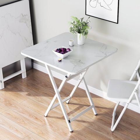 Bàn Ăn Thông Minh MDF Chân Sắt Gấp Gọn Tiện Lợi, Hiện Đại GAPI - GM125