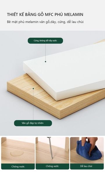 Bàn Làm Việc Thông Minh Gỗ MDF kết hợp Kệ Sách Đa Năng GAPI - GM131
