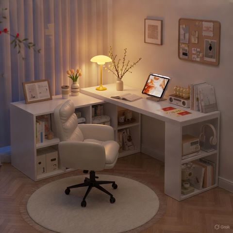 Bàn Làm Việc Đa Năng Tích Hợp Tủ Đựng Đồ Kèm Kệ Sách Hiện Đại - GP368