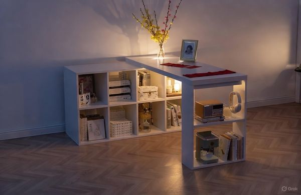 Bàn Làm Việc Đa Năng Tích Hợp Tủ Đựng Đồ Kèm Kệ Sách Hiện Đại - GP368