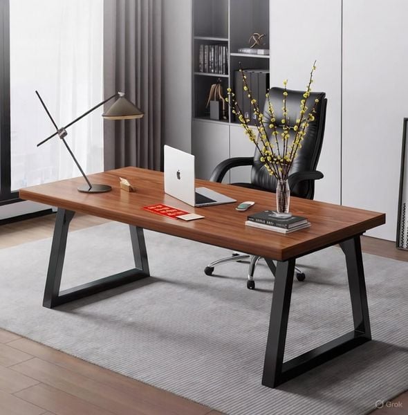 Bàn Làm Việc Gỗ MDF Khung Chân Sắt Hiện Đại, Sang Trọng GAPI - GM121