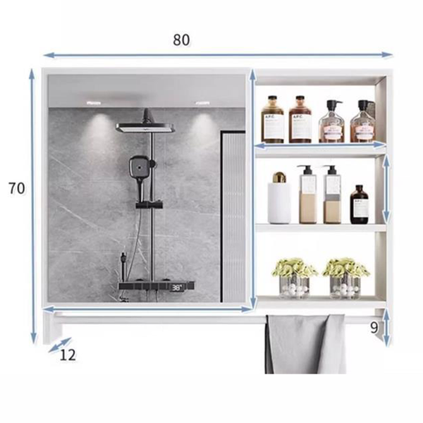 Tủ kệ phòng tắm full trắng - GM207