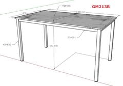 Bàn ăn khung mặt vân đá - GM213