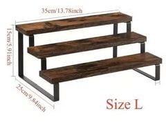 Kệ décor mô hình màu gỗ cháy khung - GM214