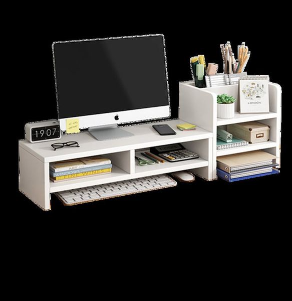 Kệ Máy Tính Để Bàn GAPI Gỗ MDF Màu Trắng GAPI - GP184