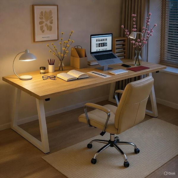 Bàn Làm Việc Gỗ MDF Khung Chân Sắt Hiện Đại, Sang Trọng GAPI - GM121