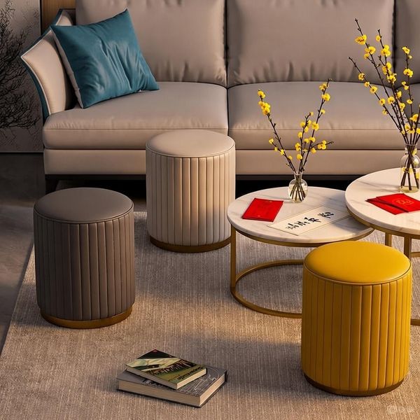 Ghế đôn trang điểm màu trắng thanh lịch - GC45