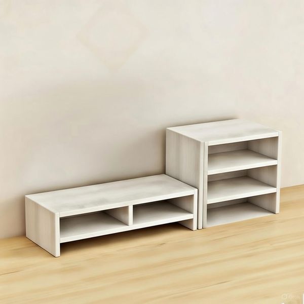 Kệ Máy Tính Để Bàn GAPI Gỗ MDF Màu Trắng GAPI - GP184