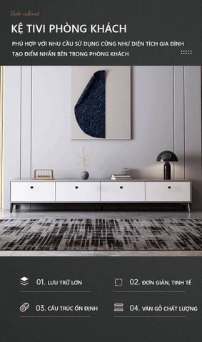 Kệ Tivi Gỗ Phòng Khách Thông Minh Hiện Đại GAPI - GP288