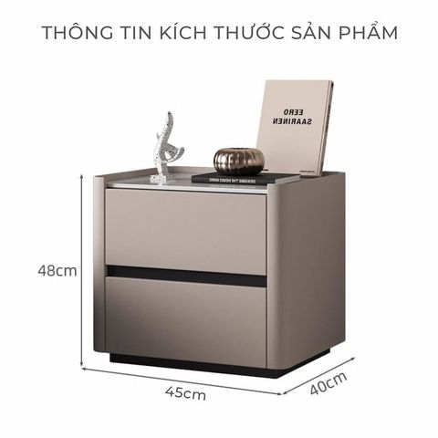 Tab đầu giường bọc da cao cấp 2 ngăn kéo tiện dụng - GM153