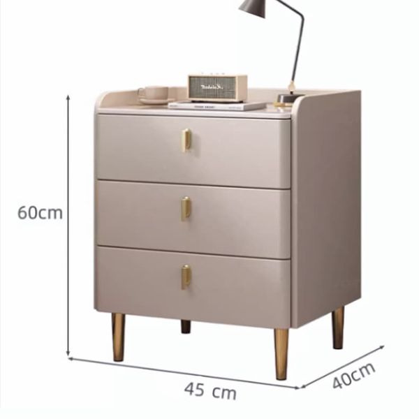 Tủ đầu giường bọc da thiết kế hiện đại, 3 ngăn kéo tiện lợi - GP335
