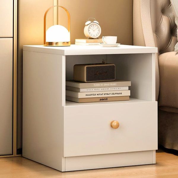 Tủ đầu giường gỗ công nghiệp 1 ngăn kéo và 1 hộc mở tiện lợi - GP343