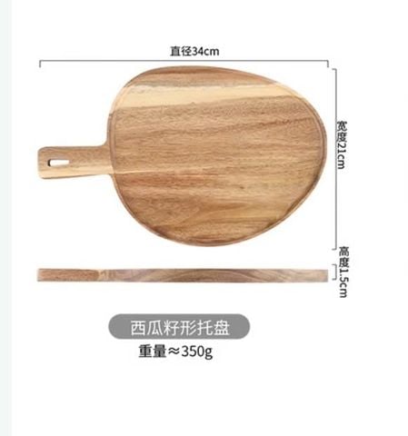 Thớt gỗ décor hình bầu dục - PG27