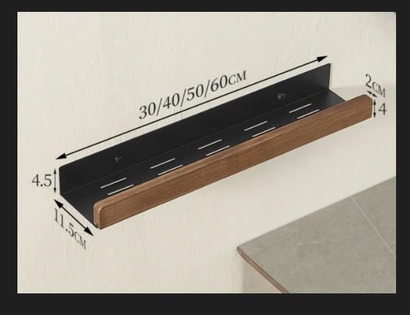 Kệ nhà tắm L400 màu đen óc chó GM182B.26