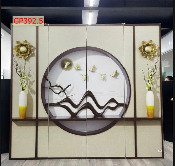 Bộ Bình Phong In Họa Tiết 4 Tấm Vải Canvas- GP392 - GAPI VIỆT NAM