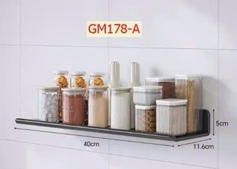 [Giảm giá 60%] Kệ gia vị dán tường đen GM178A.2