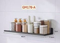 [Giảm giá 60%] Kệ gia vị dán tường đen GM178A.2