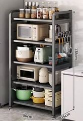 [Giảm giá 60%] Kệ nhà bếp 5 tầng full đen GM174C.22