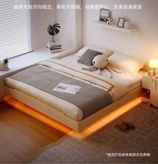 GIƯỜNG BAY 1M4 X 2M (KO TẶNG TAB) VÂN GỖ TRẮNG GP344A.31