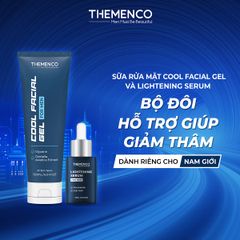 Combo Hỗ Trợ Giúp Giảm Thâm Dành Cho Nam Giới The Menco - Lightening Serum 30ml và Cool Facial Gel 120ml - Tặng kem dưỡng 10ml