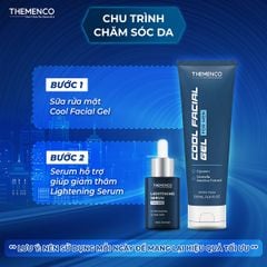 Combo Hỗ Trợ Giúp Giảm Thâm Dành Cho Nam Giới The Menco - Lightening Serum 30ml và Cool Facial Gel 120ml - Tặng kem dưỡng 10ml