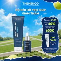 Combo Hỗ Trợ Giúp Giảm Thâm Dành Cho Nam Giới The Menco - Lightening Serum 30ml và Cool Facial Gel 120ml - Tặng kem dưỡng 10ml