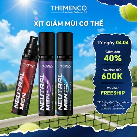 [ MUA 2 TẶNG 1 ] Xịt giảm mùi cơ thể dành cho Nam giới Neutral Men Themenco 50ml