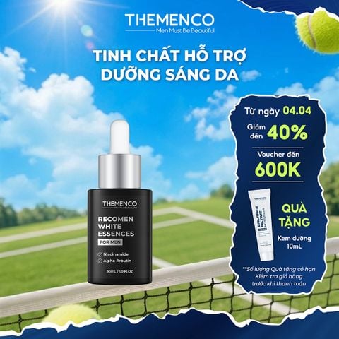 Tinh chất hỗ trợ dưỡng sáng và giúp cải thiện làn da Recomen White Essences 30ml Themenco - Tặng Kem Dưỡng 10ml