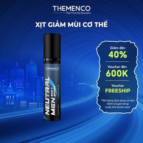 Xịt giảm mùi cơ thể không mùi dành cho Nam giới Neutral Men Body Spray 50ml Themenco