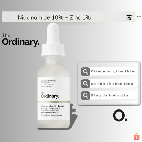 The Ordinary Niacinamide 10% + Zinc 1% giảm mụn,giảm thâm 30ml