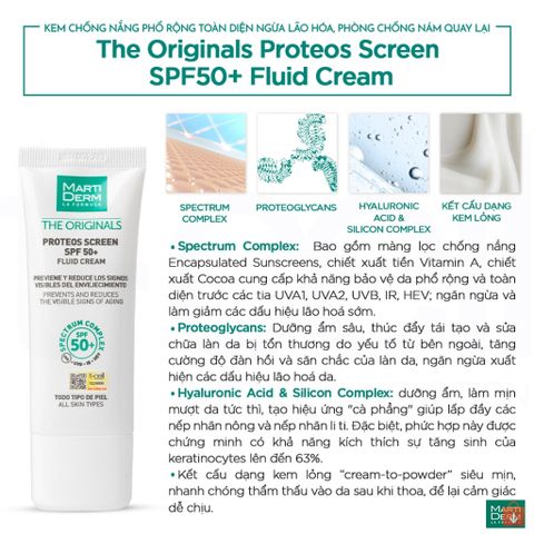 Kem Chống Nắng MartiDerm Phổ Rộng Ngừa Lão Hóa MartiDerm The Originals Proteos Screen SPF50+ (40ml)
