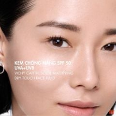 Kem chống nắng không nhờn rít SPF 50 UVA +UVB Vichy Capital Soleil Mattifying Dry Touch Face Fluid